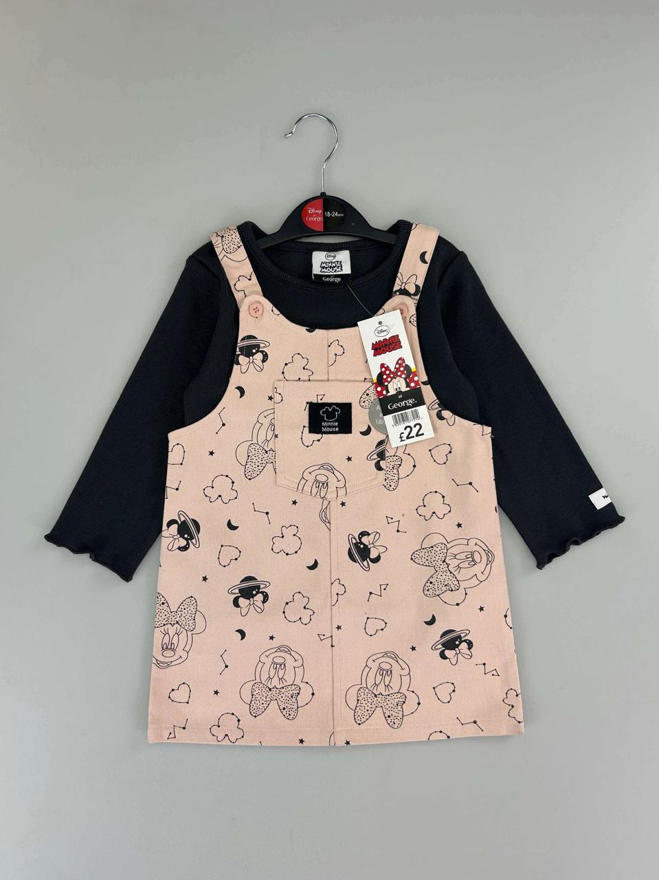 Overol Denim Bolsillos Amigos con camiseta estampada