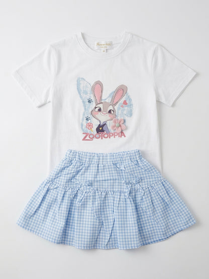Conjunto Blusa y Falda Azul
